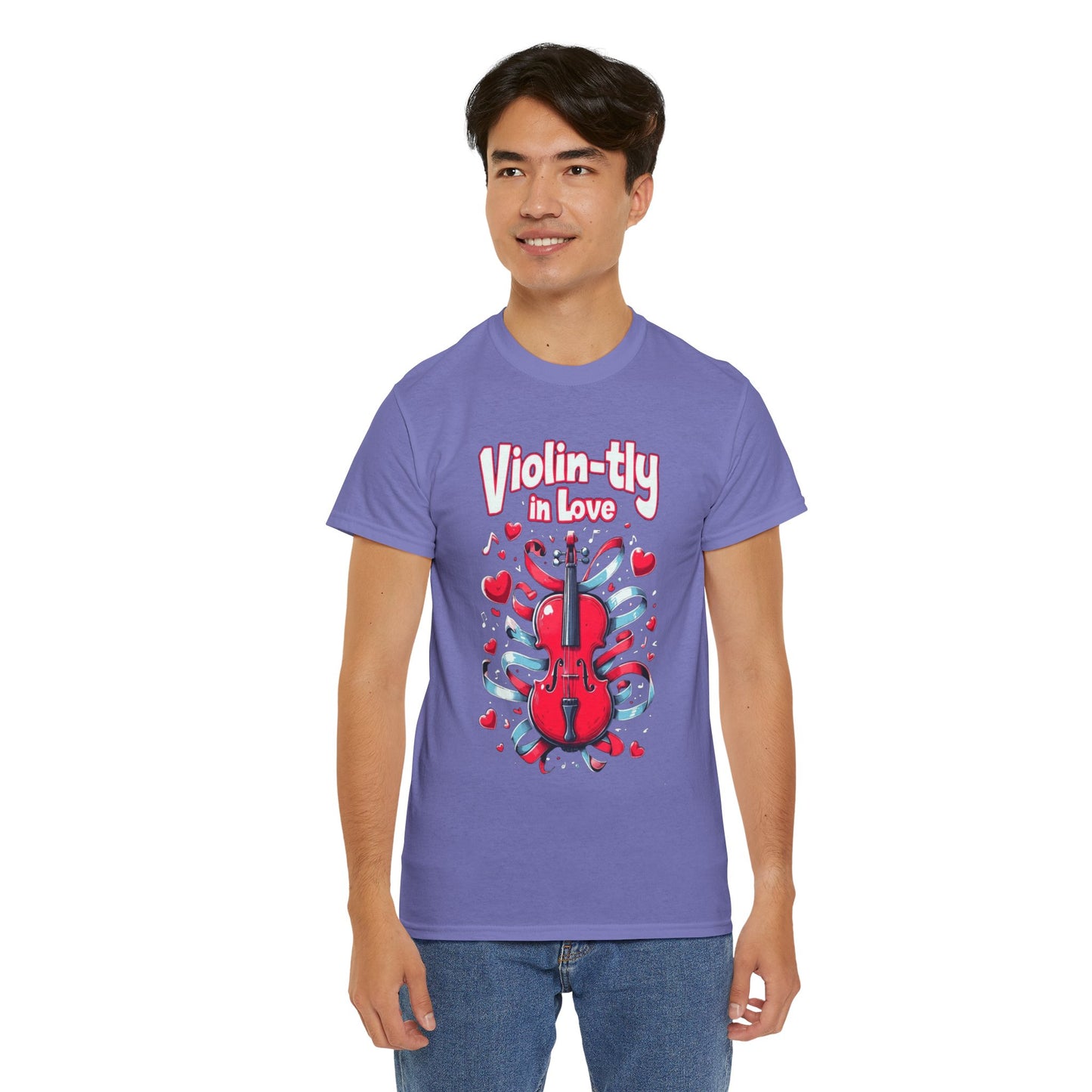 Violin-tly in Love Unisex Heavy Cotton Tee