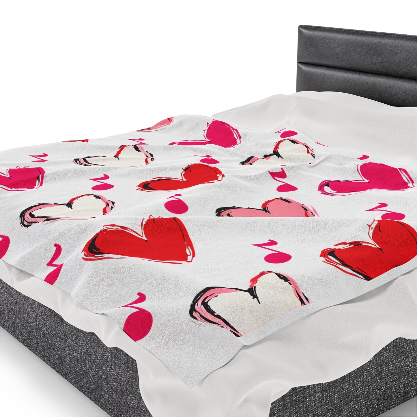 "Love and Music" Velveteen Plush Blanket