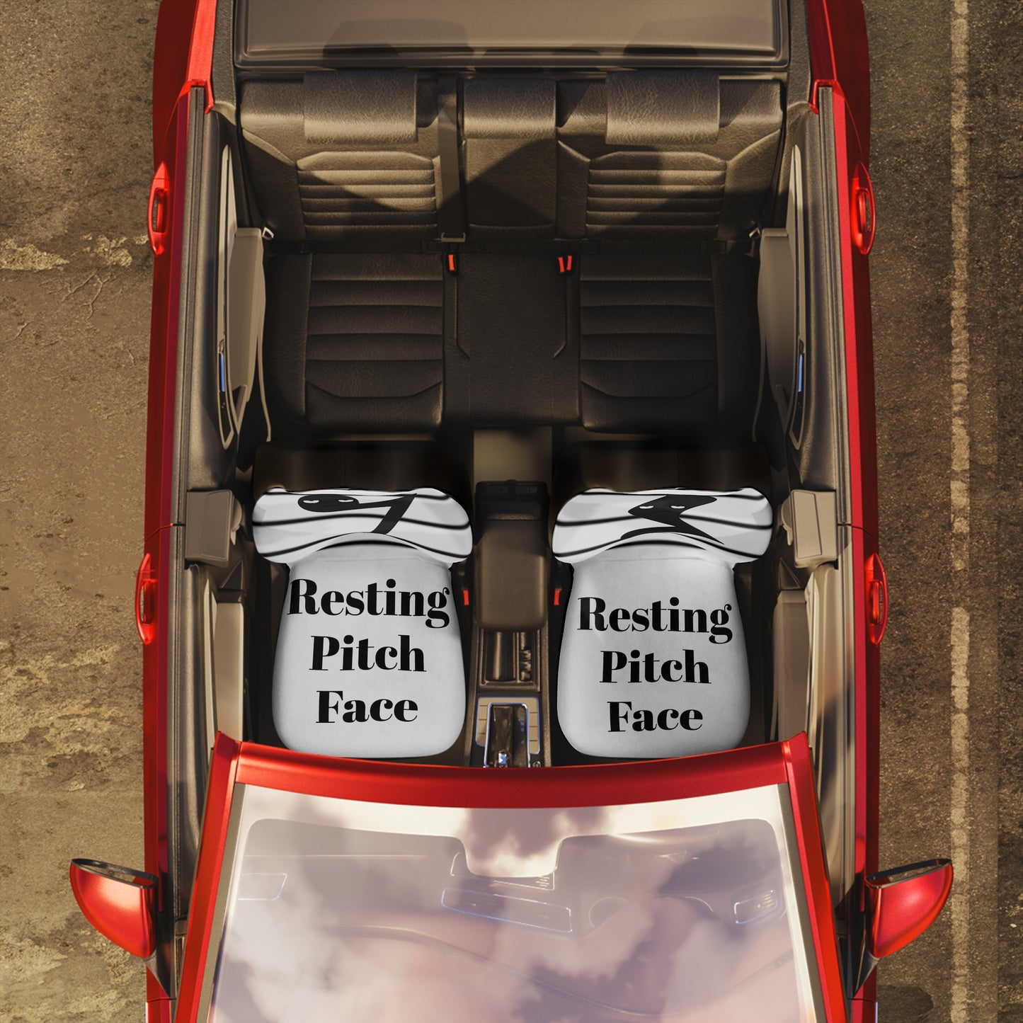 "Resting Pitch Face" Polyester Car Seat Covers