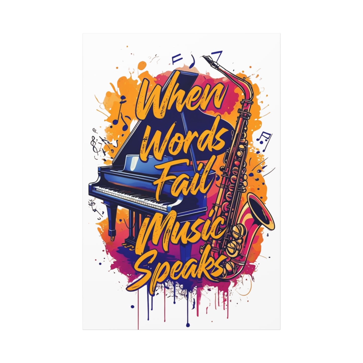 "When Words Fail..." Matte Canvas, Stretched, 1.25"
