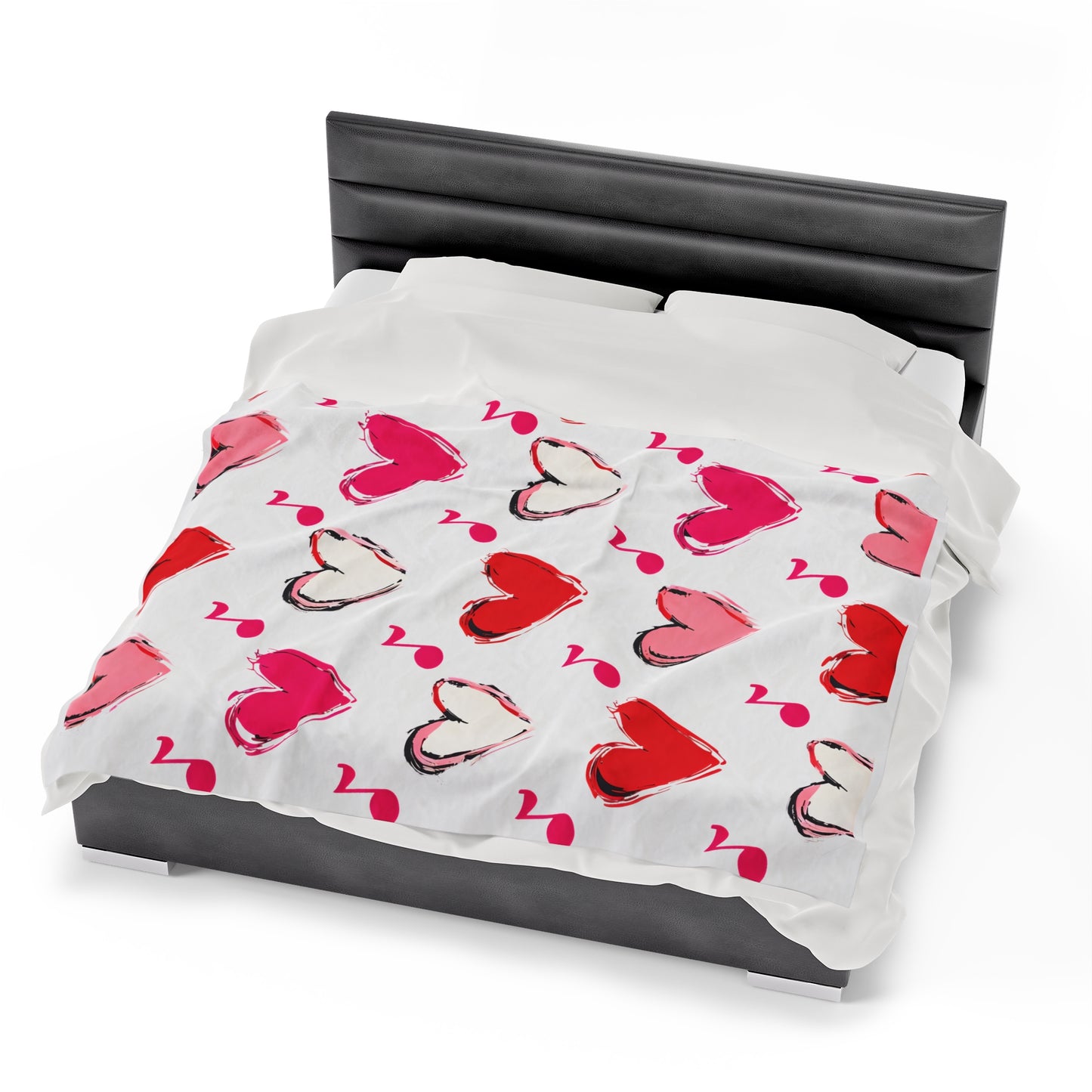 "Love and Music" Velveteen Plush Blanket