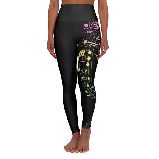 Music Lover High Waisted Yoga Leggings (AOP)