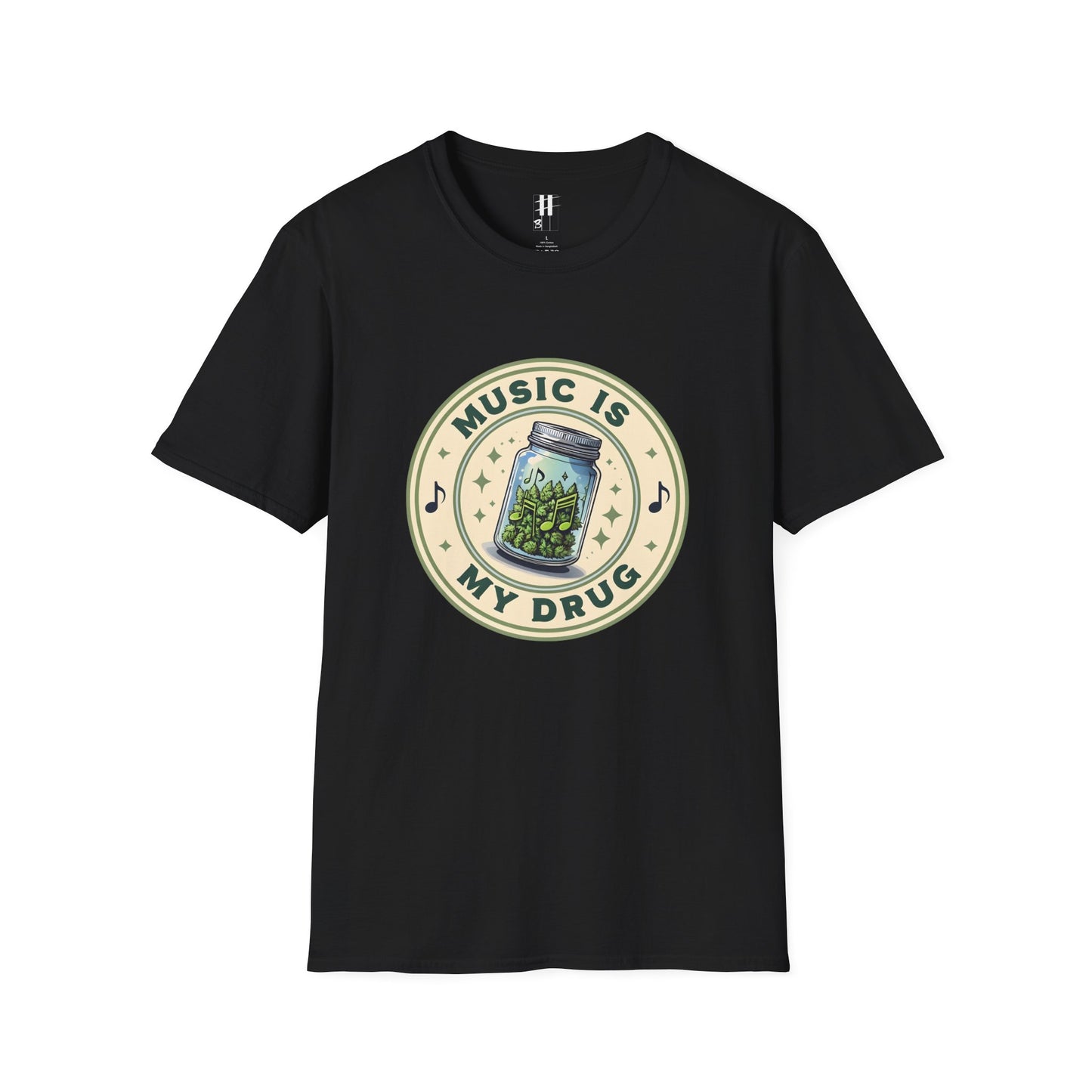 Music Is My Drug Unisex Softstyle T-Shirt - Comfy Tee for Music Lovers