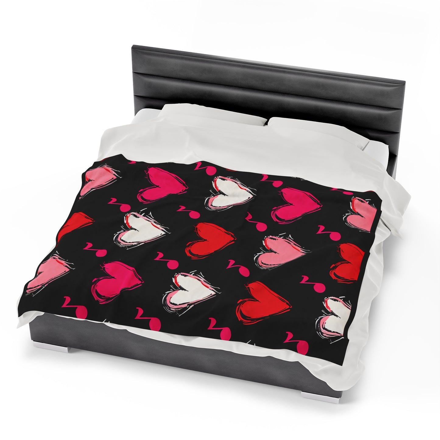 "Love and Music" Velveteen Plush Blanket