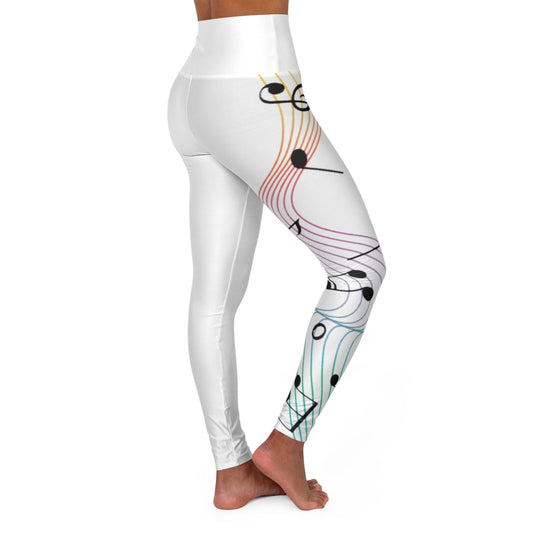 Music-Made High Waisted Yoga Leggings (AOP)