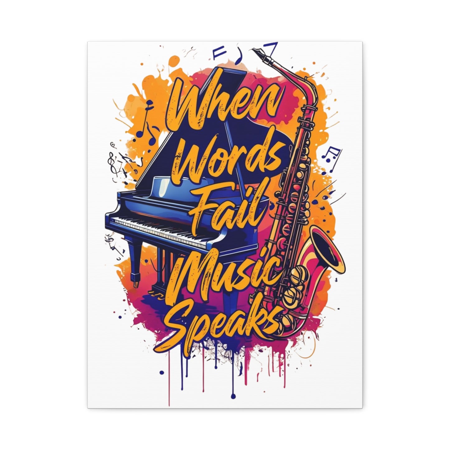 "When Words Fail..." Matte Canvas, Stretched, 1.25"