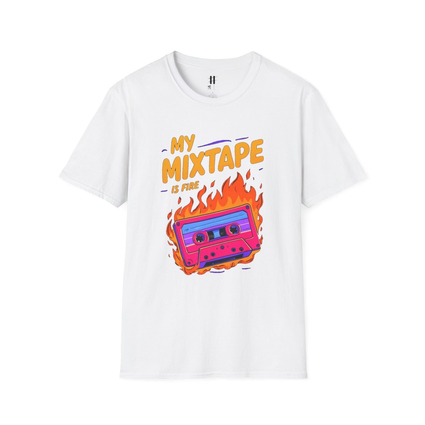 Retro Fire Mixtape Unisex Softstyle T-Shirt