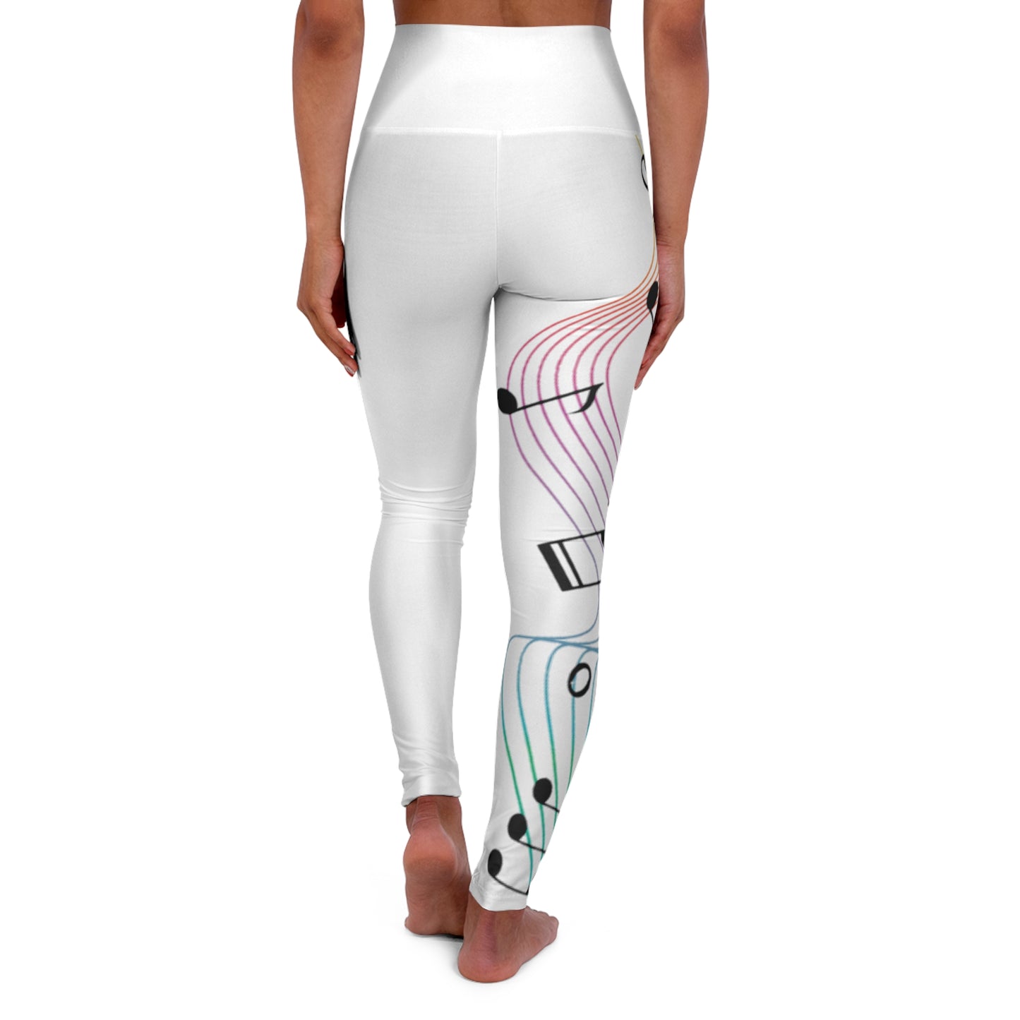 Music-Made High Waisted Yoga Leggings (AOP)