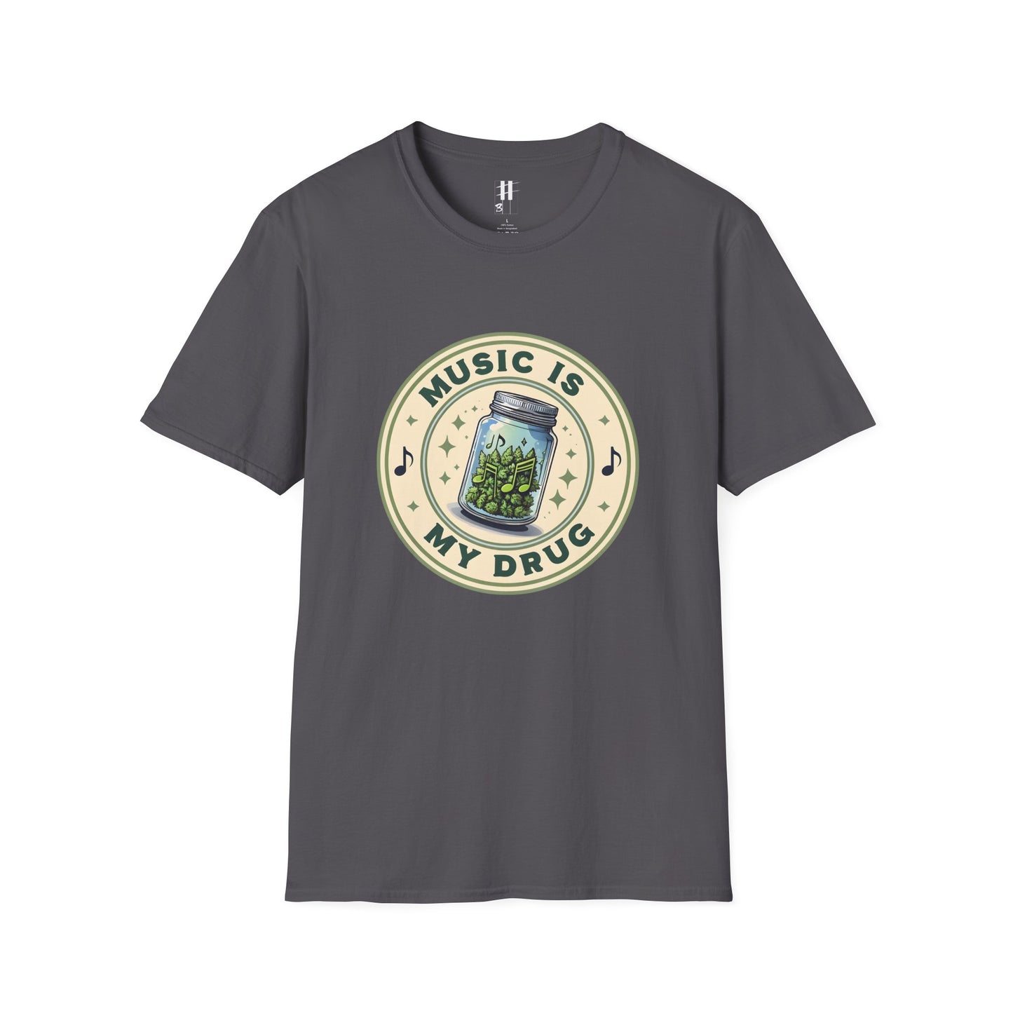 Music Is My Drug Unisex Softstyle T-Shirt - Comfy Tee for Music Lovers