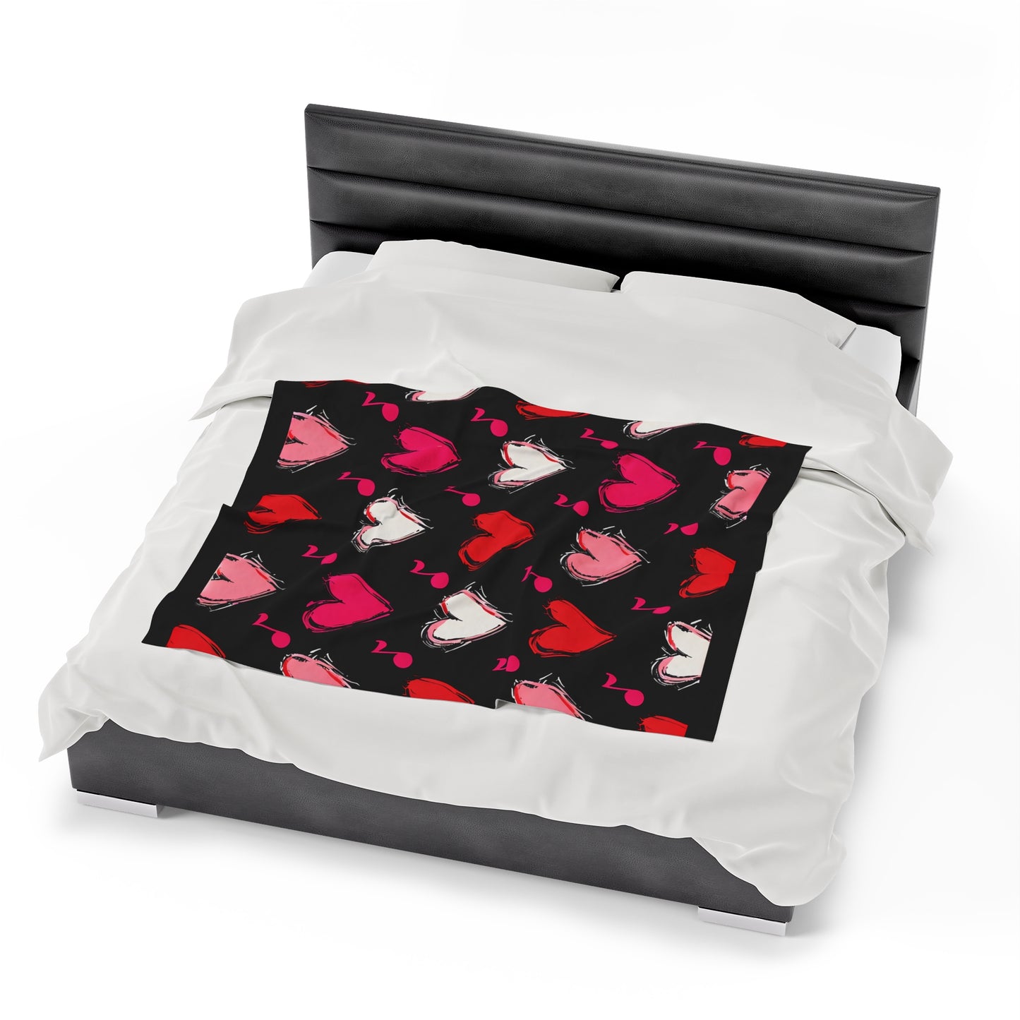 "Love and Music" Velveteen Plush Blanket